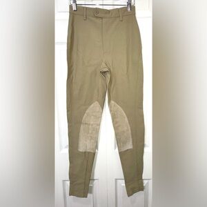 Vertigo Paris Riding Breeches Tan Knee Patch Pants Size 40 measure US 2-4